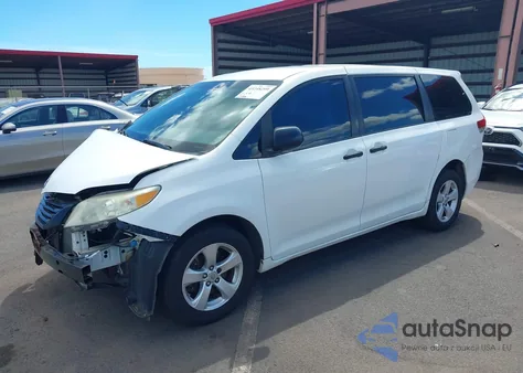 2011 Toyota Sienna Base V6 из США, поврежденный, VIN 5TDZK3DC5BS164903